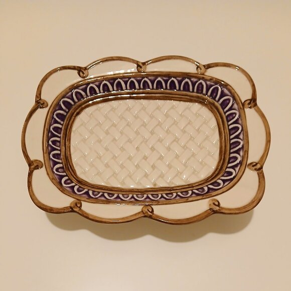 Frit Other - Vintage Omnibus Soap Dish 1995 By Fritz & Floyd GUC
